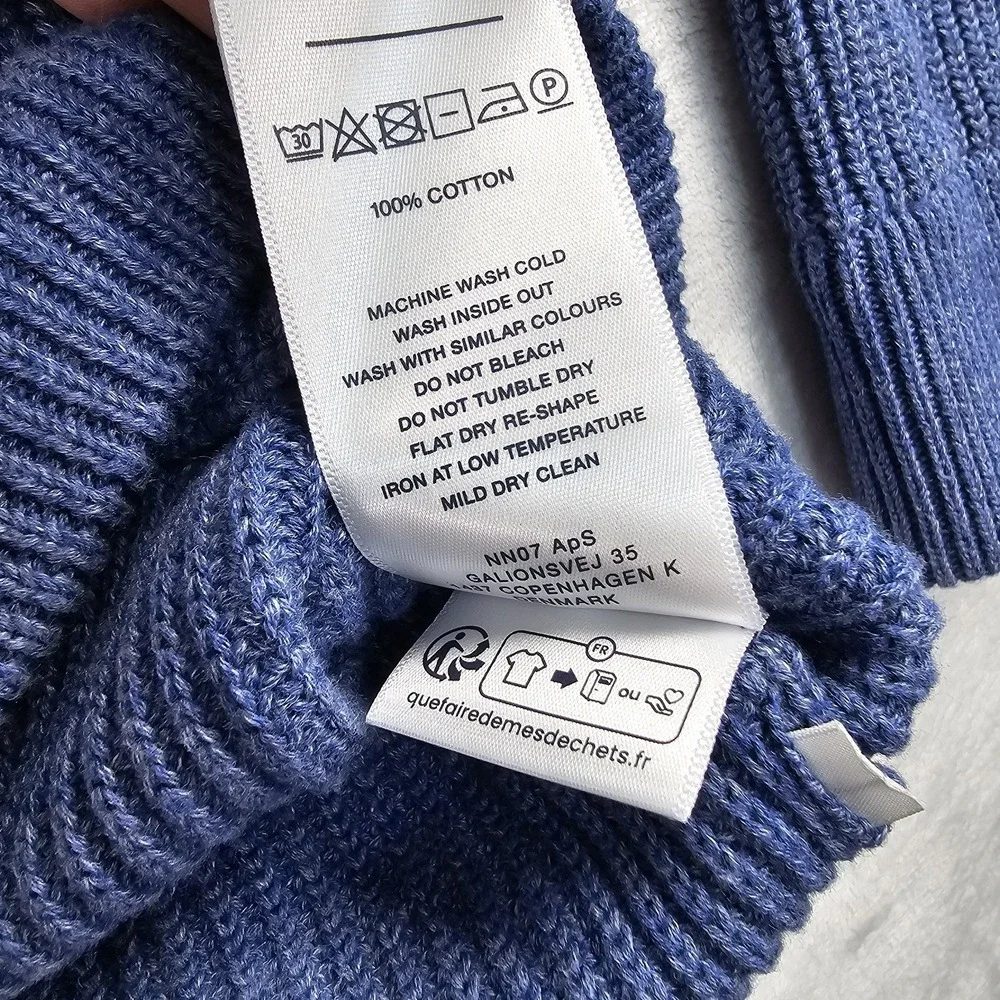 NN.07 Sweater Pullover Mens XL Relaxed Fit Quiet Luxury Minimalist Knit Chunky